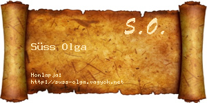 Süss Olga névjegykártya